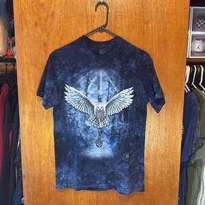 The Mountain Blue Tie Dye Eagle Graphic T-Shirt